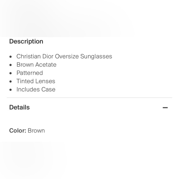 Dior "Nuance" sunglasses in Optyl acetate tortoiseshell oversized shades - Picture 9 of 9